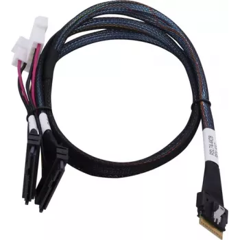 Kabel SAS ADAPTEC Microchip Technology 2305500-R SlimSAS ×8 do 2×2SFF-8639 U.2, 0,8 m, czarny