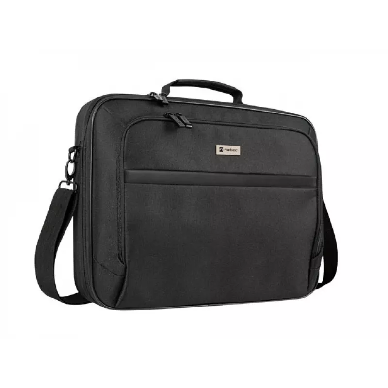 Teczka NATEC Boxer Lite 39,6 cm (15,6 cala) – poliester, 2 komory, pasek na ramię, 410×305×65 mm, 750 g