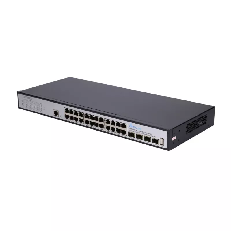 Extralink Hypnos Switch, 24x RJ45 1000Mb/s, 4x SFP+, L3, zarządzany