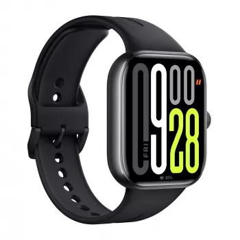 Smartwatch Xiaomi Watch 5 prostokątny, wyświetlacz AMOLED 2,07 cala, czarna obudowa, czarny pasek TPU, 47,5 mm, 5 ATM