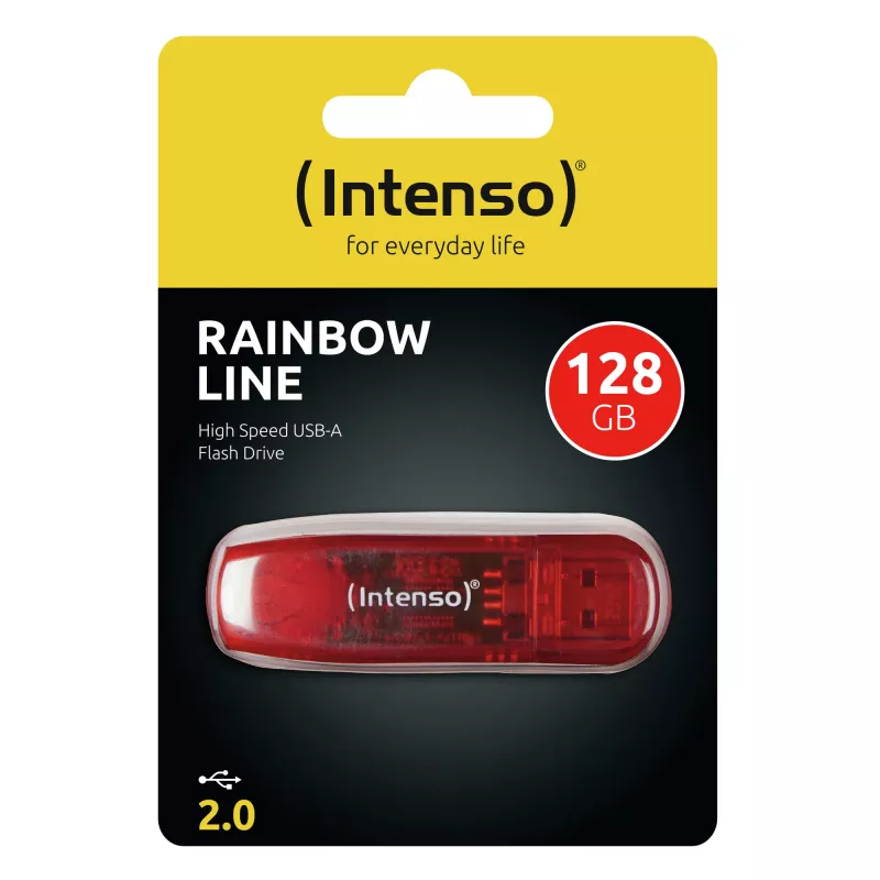 USB flash drive Intenso 128 GB USB Type-A 2.0 czerwony Transparent