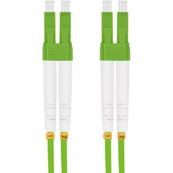 Herweck Helos LWL - Patch-Cable - LC Multi-Mode (M) do LC Multi-Mode (M) - 10,0m - Światłowód - Duplex - 50/125 mikrometra - OM5 - Jasnozielony (187473)