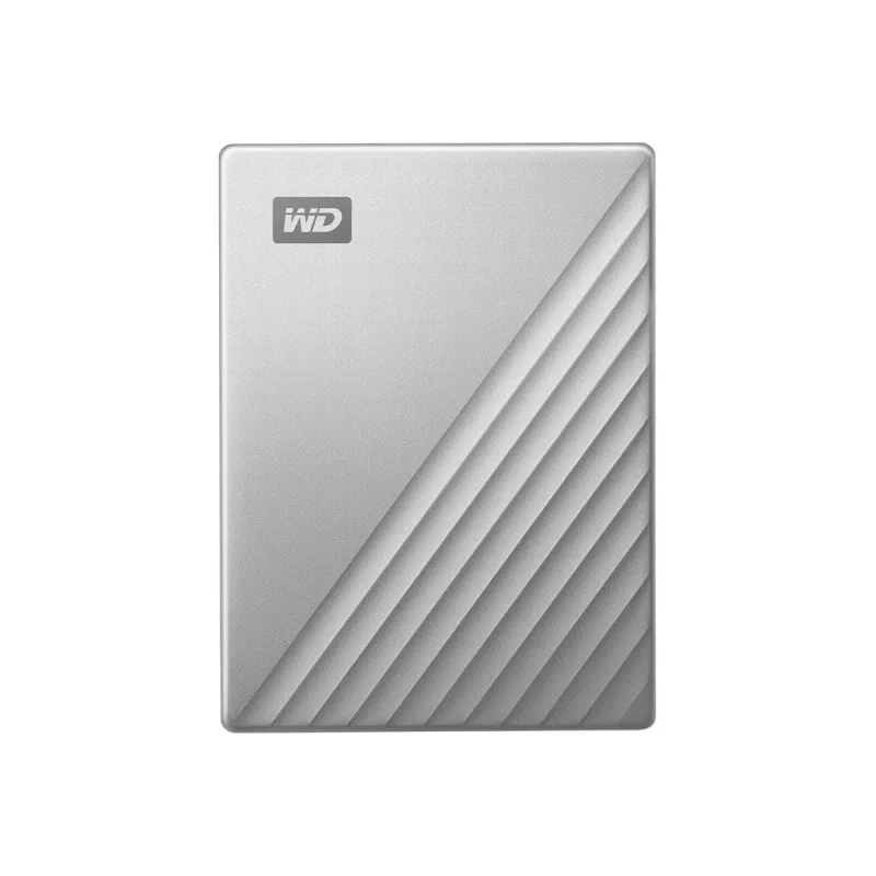 WD My Passport Ultra dla Mac WDBKYJ0020BSL - Dysk twardy - szyfrowany - 2 TB - zewnętrzny (przenośny) - USB 3.0 (złącze USB-C) - 256-bitowy AES - Srebrny