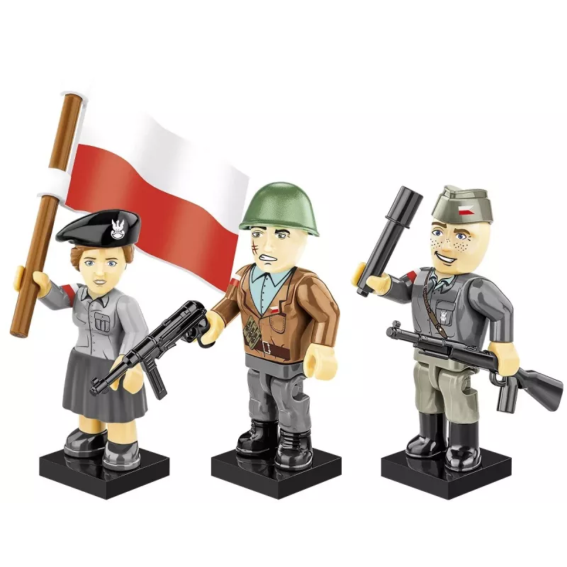 Kolekcja Historyczna II Wojna Światowa /2057/ POWSTANIE WARSZAWSKIE 1944 3 figurki/35 klocków