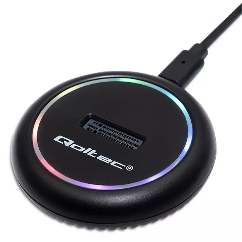 Stacja dokująca Qoltec 52275 do dysków M.2 SSD, SATA/NVMe, USB-C