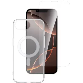 4smarts Premium - Zestaw ochronny 360° - Tylna obudowa do telefonu komórkowego - kompatybilna z MagSafe - Termoplastyczny poliuretan (TPU)