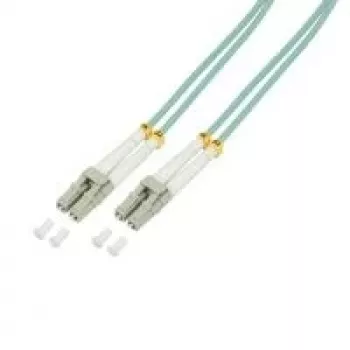 Logilink - Kabel krosowy - LC Multi-Mode (M) - LC Multi-Mode (M) - 50 cm - Światłowód - 50/125 mikrometra - OM3 - Bezhalogenowy - akwamaryna (FP3LC00)