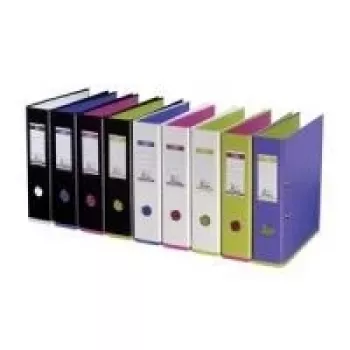 ELBA Ordner myColour, Rückenbreite: 80 mm, schwarz-weiß DIN A4, Einband außen - innen Papier - PP Folie kaschiert (10489 SW-WE)