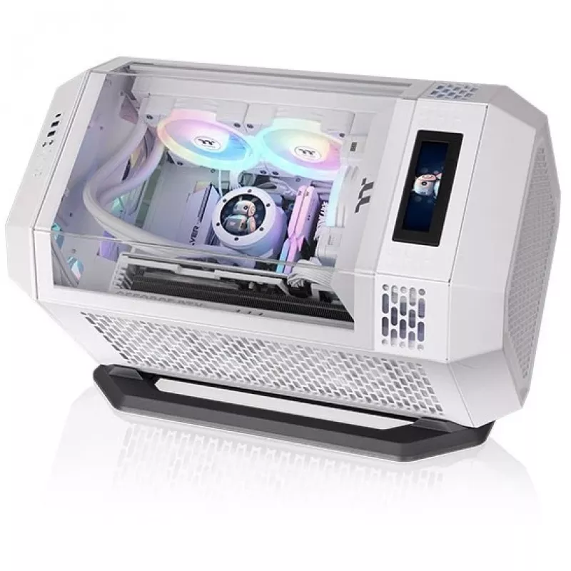 Zestaw podstawki do obudowy THERMALTAKE dla The Tower 250 — Poziome ustawienie, wykończenie Snow, czarno-białe