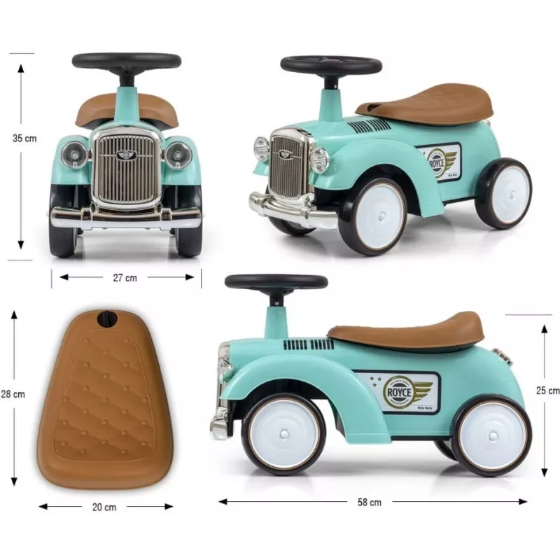 Jeździk milly mally Royce w kolorze miętowym — model 5473