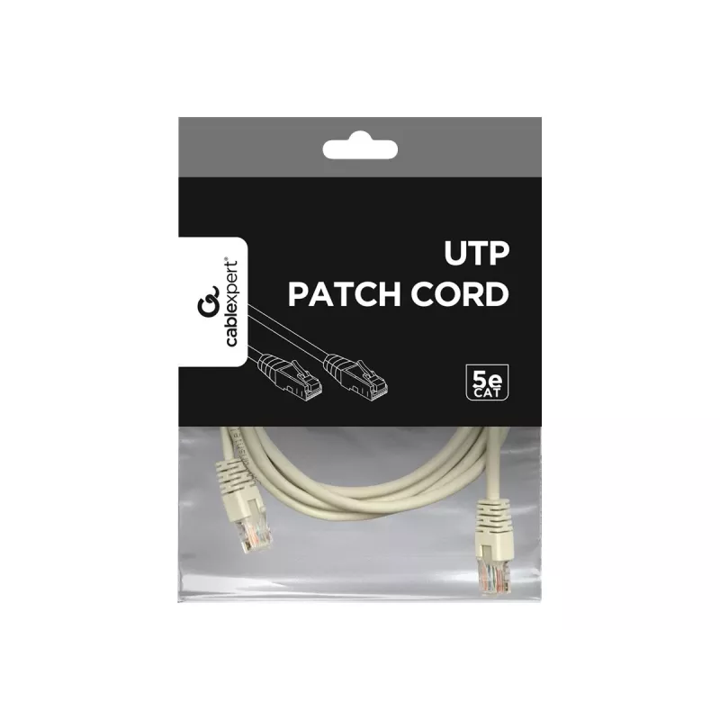 Gembird - Kabel krosowy - RJ-45 (M) do RJ-45 (M) - 2 m - UTP - CAT 5e - formowany - szary