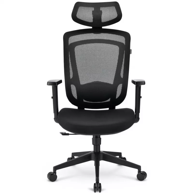 Krzesło biurowe Sharkoon OfficePal C10 — czarny, ergonomiczny design, regulowana wysokość