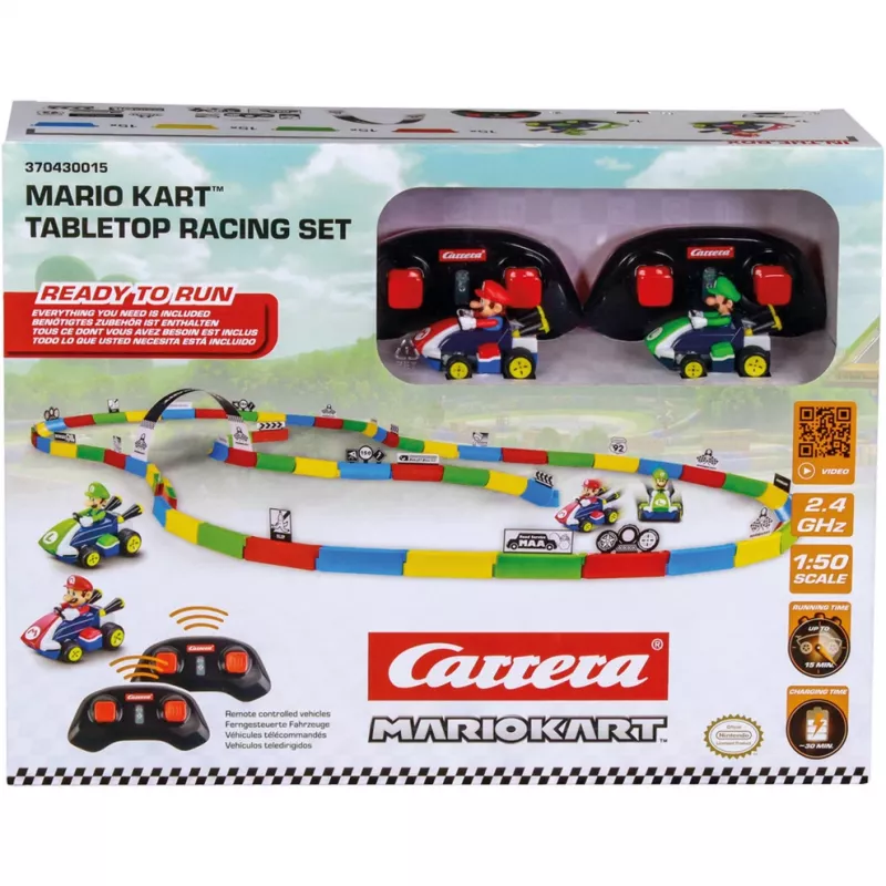 CARRERA RC table race Mario zestaw 370430015 – 2,4 GHz stołowe RC Mario & Luigi