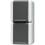 Gniazdko wtykowe JUNG 822 W, 250 V 16 A, wymiary 75×58×151 mm, kolor czarny/biały