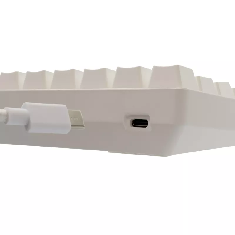 Przewodowa klawiatura mechaniczna White Shark Shinobi-2 (GK-004221) — niebieskie przełączniki, biała, układ US