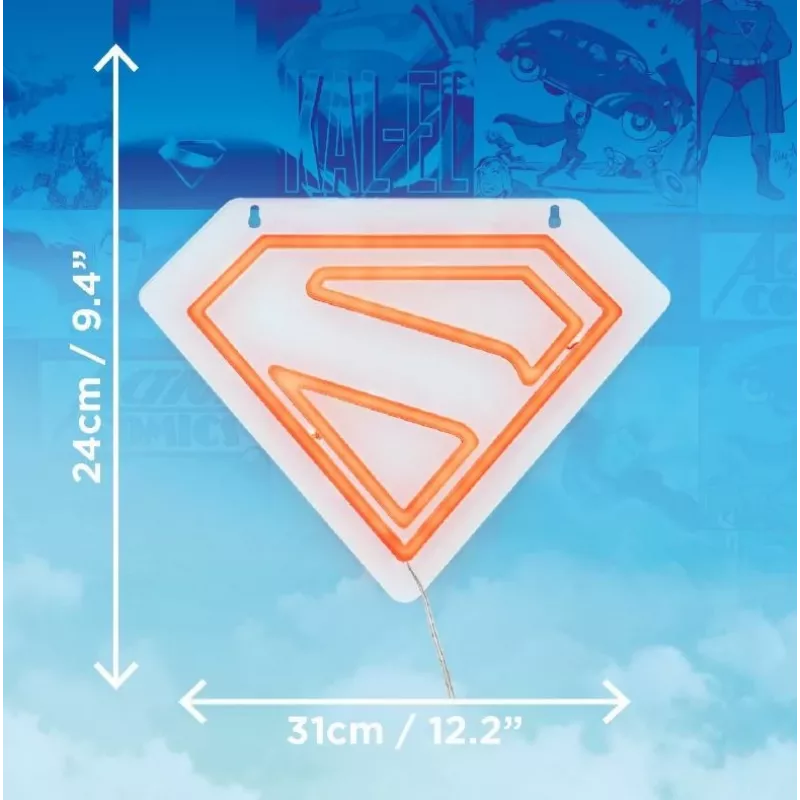 Neon LED do montażu na ścianę Paladone Superman PP14478SMTVN, dekoracyjny znak ścienny