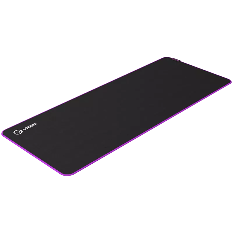 Podkładka pod mysz gamingowa Lorgar Main 319, powierzchnia o wysokiej prędkości, fioletowa gumowa podstawa antypoślizgowa, rozmiar: 900mm x 360mm x 3mm, waga 0.6kg