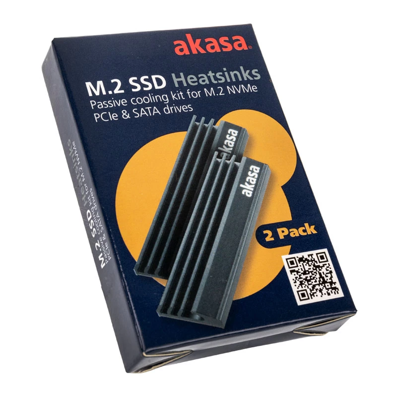 Akasa A-M2HS01-KT02 System chłodzenia komputera Radiator / chłodzenie dysku SSD Czarny 1 - 2 (A-M2HS01-KT02)