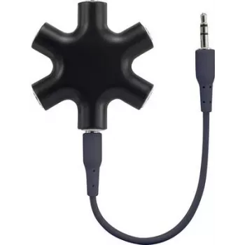 SpeaKa Professional SP-7870556 Kabel Interfejs/Adapter płci 3,5 5x 3,5 Czarny (SP-7870556)