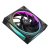 Wentylator obudowy DeepCool FL12 120 mm, PWM, 500–2150 RPM, 55 CFM, 2.82 mmH2O, FDB, multi-LED, czarny