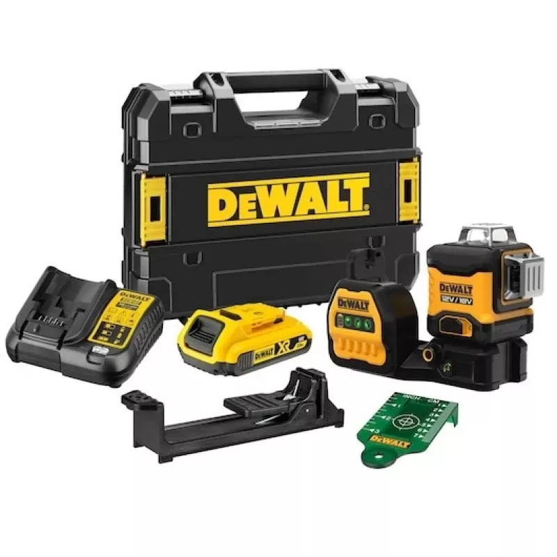 Laser level DeWalt DCE089D1G18-QW zielony beam self-leveling 360° with receiver compatibility