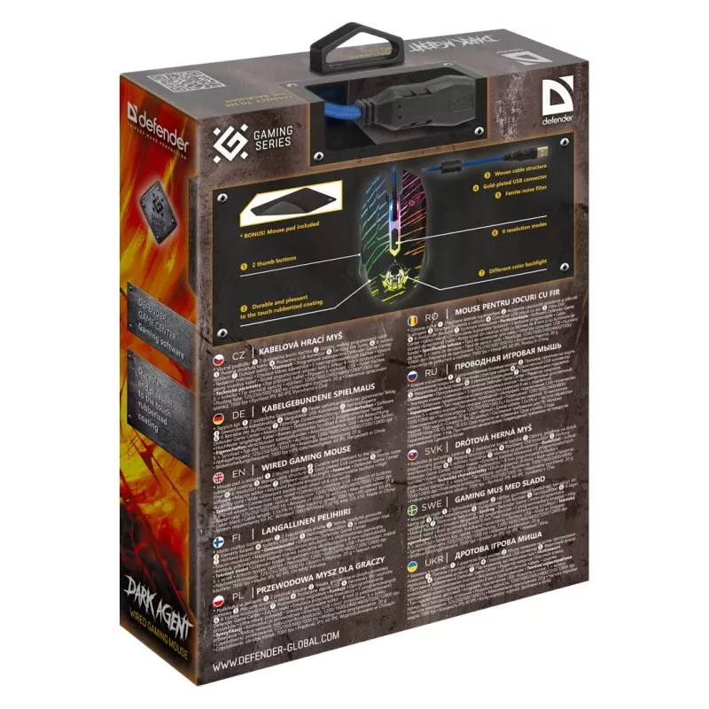 Mysz Defender DARK AGENT GM-590L USB Type-A