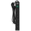 Listwa zasilająca EVER Optima kabel 3 m, 6 gniazd AC, 250 V, 10 A, ochrona przeciwprzepięciowa 175 J, czarna