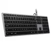 Satechi cienki W3 Klawiatura USB-C z klawiaturą numeryczną (szary)