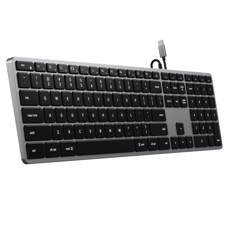 Satechi cienki W3 Klawiatura USB-C z klawiaturą numeryczną (szary)