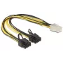 DeLOCK 83433 wewnętrzny kabel zasilający 0,3 m PCI-E 6+2 pin 6-pin