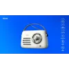 Radio przenośne SAVIO RS-02 — analogowy tuner FM, Bluetooth 5.3, zasilanie USB, 3 W, biały