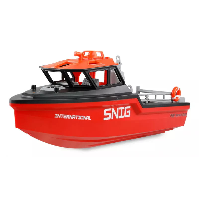 Amewi Rescue Boat 26117 — Bezszczotkowy napęd odrzutowy, 320 mm, czarno-czerwony