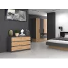 Komoda top e shop M6 120 — antracyt/dąb, 6 szuflad, 1200×300×770 mm, płyta wiórowa