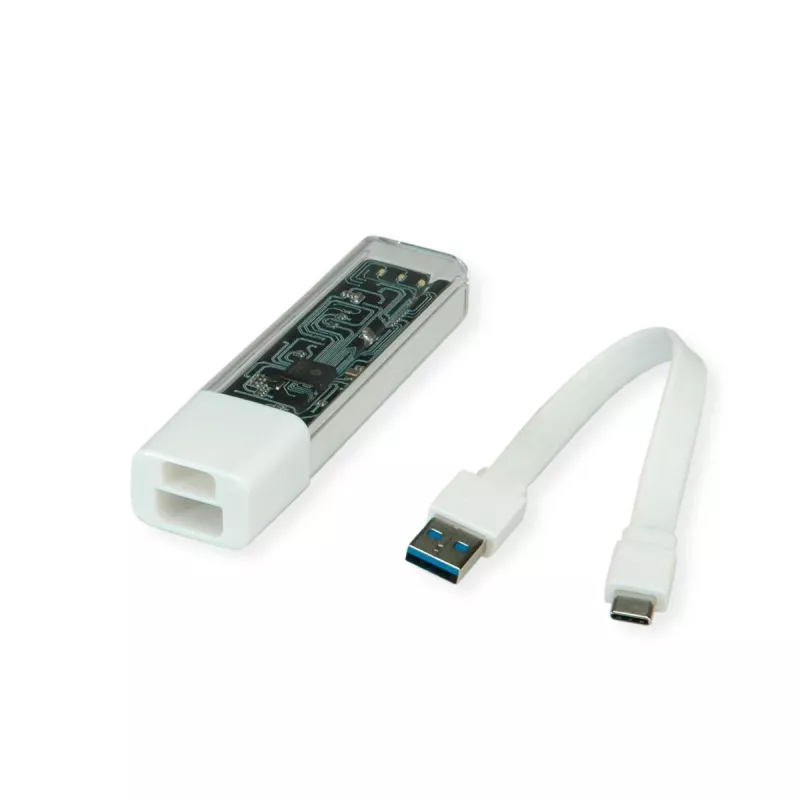 ROLINE mobilny hub USB 3.2 Gen 1, 4-portowy, kabel połączeniowy Type A+C