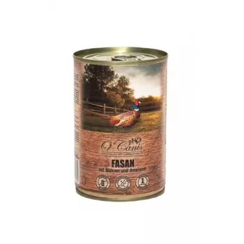 Mokra karma dla psa o'canis Bażant z Marchewką 400 g — pełnoporcjowa karma w puszce, 80,5% wilgotności, 7,2% białka