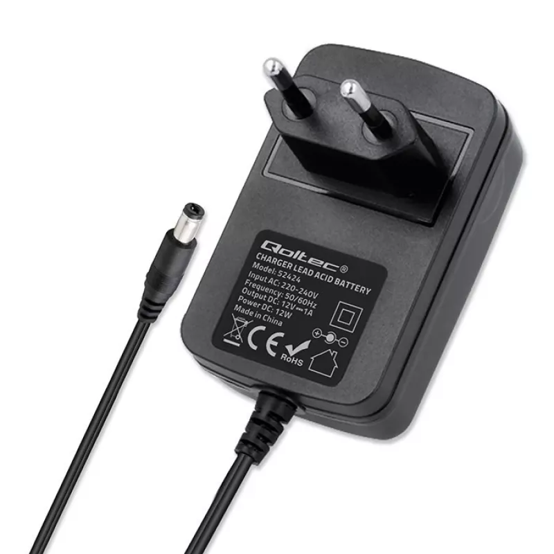 Prostownik QOLTEC Charger do AGM GEL STD 12V 1,5A