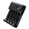 Ładowarka do akumulatorów zielony Cell GC VitalCharger USB, 4 gniazda, AA/AAA, zasilana przez USB, czarna