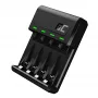 Ładowarka do akumulatorów zielony Cell GC VitalCharger USB, 4 gniazda, AA/AAA, zasilana przez USB, czarna