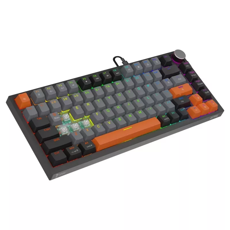 Klawiatura gamingowa Savio ASTRAL BLACK JADE 3 KOLORY USB QWERTY US International