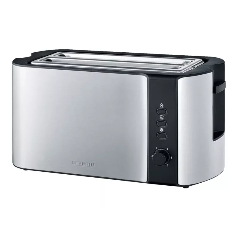 Automatik-Langschlitztoaster AT 2590 (edelstahl/schwarz, 1.400 Watt, für 4 Scheiben Toast)