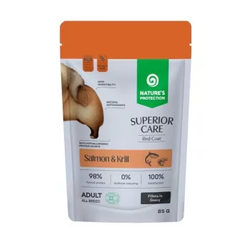 Nature's Protection SUPERIOR CARE czerwony Coat Grain Free Adult Salmon&Krill 85g