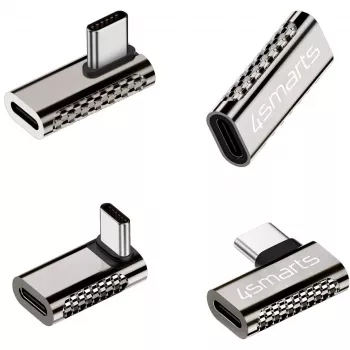 adapter złącza złącza 4smarts 540464 USB-C do USB-C srebrny