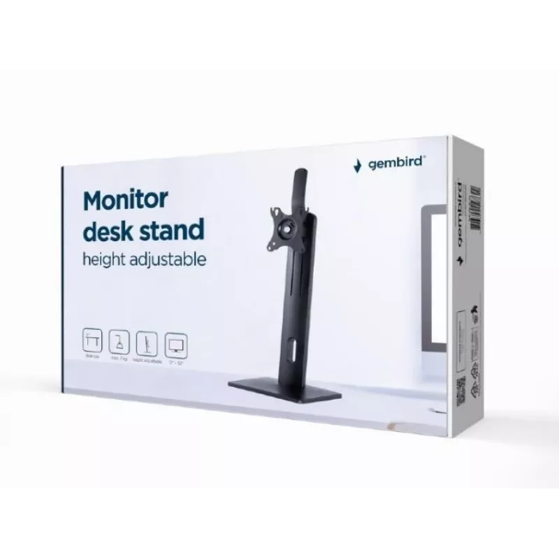 Gembird MS-D1-01 Monitor Desk Stand Height Adjustable Czarny