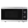 Mikrofalówka kombinowana Sharp YC-MG01E-S — 20 l, 800 W mikrofale, 1000 W grill, 5 poziomów mocy, pokrętło, talerz obrotowy 25,5 cm