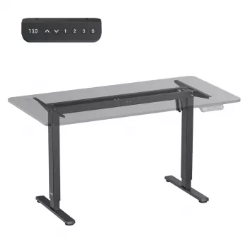 Biurko elektryczne z regulacją wysokości Ergo Office, maks. wysokość 1160 mm, maks. - 80 kg, bez blatu sit-stand, czarne, ER-400 B