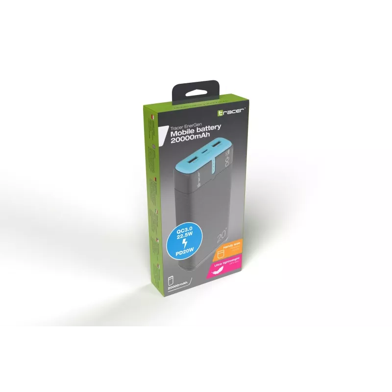 Tracer EnerGen 20000 mAh Czarny, Niebieski