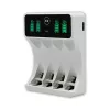 Ładowarka QOLTEC 50848 do akumulatorów NiMH AAA (R03) i AA (R6) z wyświetlaczem LCD