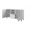ABETO komoda 150x42x82 biały połysk