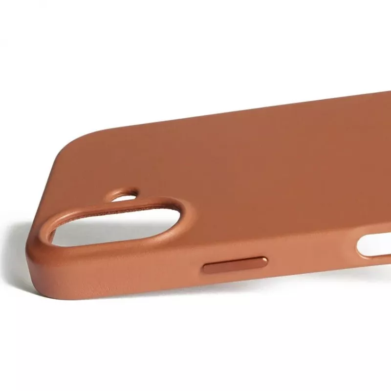 Mujjo Full Leather Case MagSafe etui do iPhone 17 Brązowy