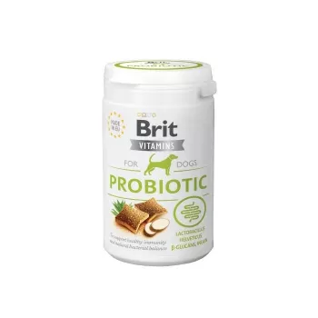 Probiotyczny suplement dla psów Brit BRIT Vitamins, 150 g proszku, smak kurczaka, bez laktozy i glutenu